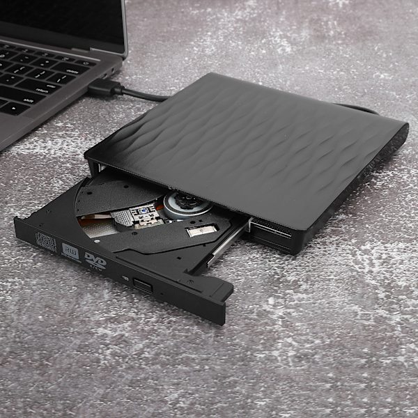 USB 3.0 Brännare Extern optisk enhet DVD-skrivare Stationär bärbar dator Tillbehör Typ C Svart(Svart )