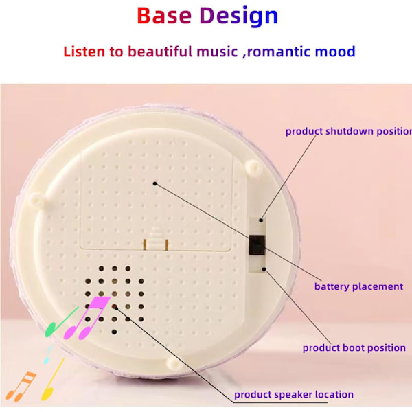Snöglob, Prinsessa Musik Snöglob med Automatisk Snöfallseffekt, Färgväxlande LED-lampor, Presenter till Flickor