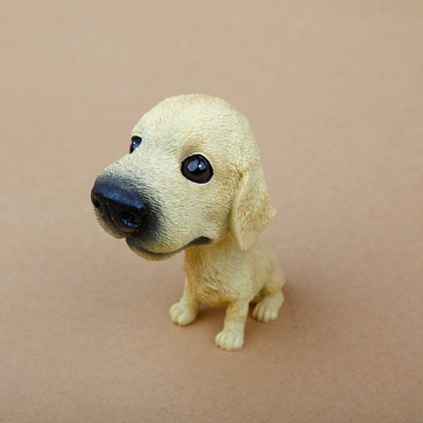 Bobble Head Hunder Bobbing Hoder Bil Dash Valp Bil Dekorasjon (Golden Retriever)