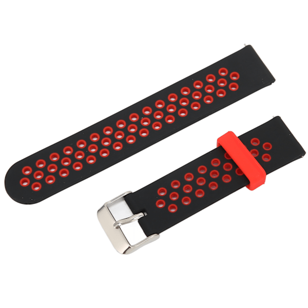 Silikonband Kompatibelt med Amazfit GTR 3 Smartwatch Ersättning 20mm Klockarmband Andningsbart Lufthål Sport ArmbandSvart Röd