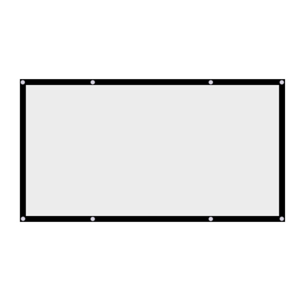 1 stk bærbar sammenleggbar NOn crease hvit projektor gardin projeksjonsskjerm 16:9 (120 tommer)