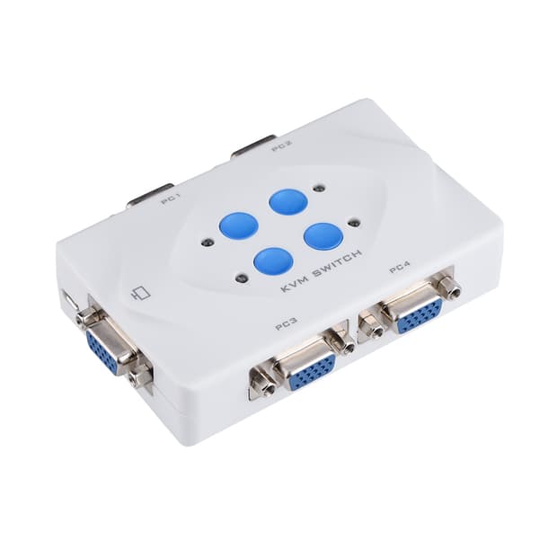 4 i 1 ut Smart USB 2.0 KVM-switchbox + VGA USB-kablar med skrivbordskontroll