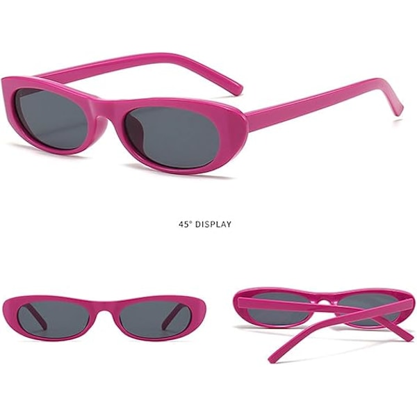 Trendy Ovale Dame Solbriller Designer Luksus Mode Unisex Leopard Små Vintage Smalle Solbriller Purple