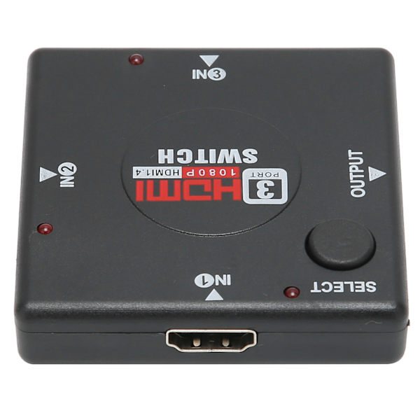 Vaihdin 3 sisään 1 ulos High Definition Multimedia Interface -äänenmuunninsignaalinjakaja