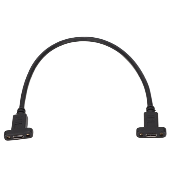 Type C hunn til Type C hunn 0,3 m 4K 60hz 3A hurtiglading 10 Gbps overføringshastighet med skruehull for bærbar PC