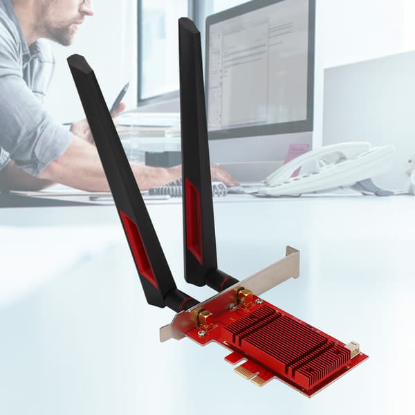 Til Intel 8265AC Bluetooth 4.0 PCI-E Desktop Trådløst netværkskort med 8DBi antenne