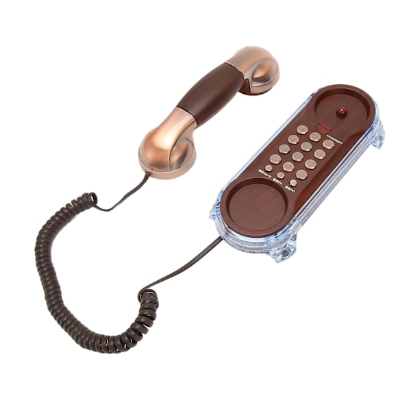 Retro fasttelefon med ledning, veggmontert flash-telefon for hjem, skole, kontor, fabrikk, hotell, lilla bronse