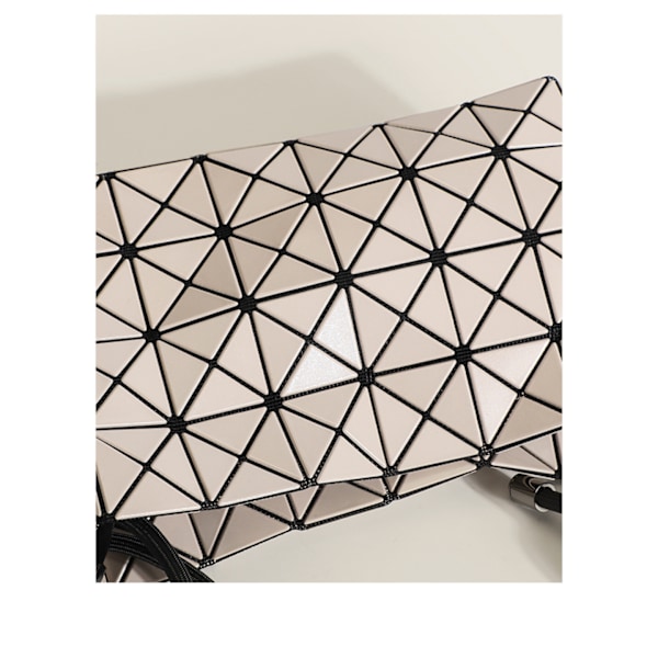Geometrisk diamantgitter skuldertaske tofu taske crossbody lille taske kvinde blødt læder
