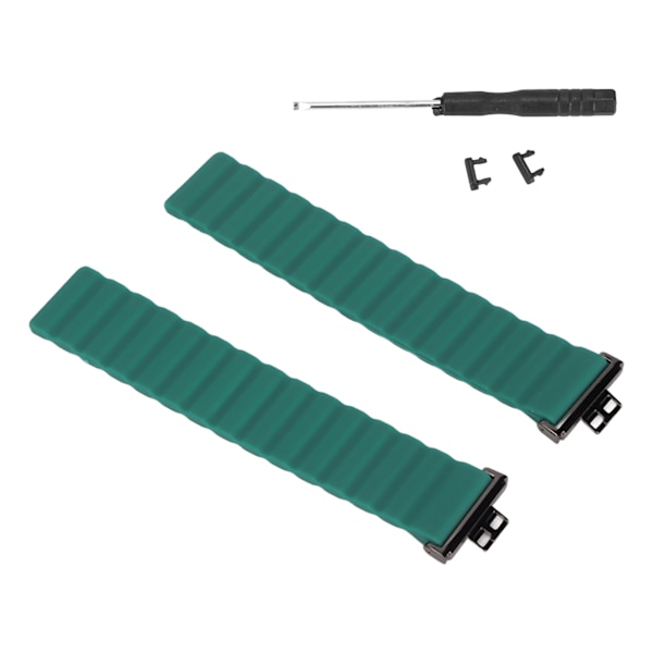 Magnetisk klockarmband i silikon, ersättningstillbehör för Huawei Watch FIT, militärgrön