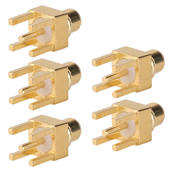 5PCS MMCX JE suora neliö suora pistoke RF 5-nastainen liitinpistoke PTFE-sovitin
