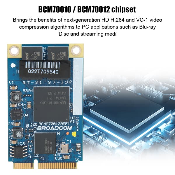 AW VD904 BCM70010/BCM70012 chipset Mini PCIE-kort HD-videodekoder til TV Netbook Laptop