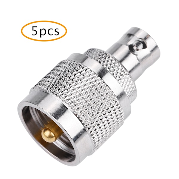 5 stk. Radio PL259 RF Koaksial Koaks Adapter UHF Han til BNC Hun To-vejs Hovedstik