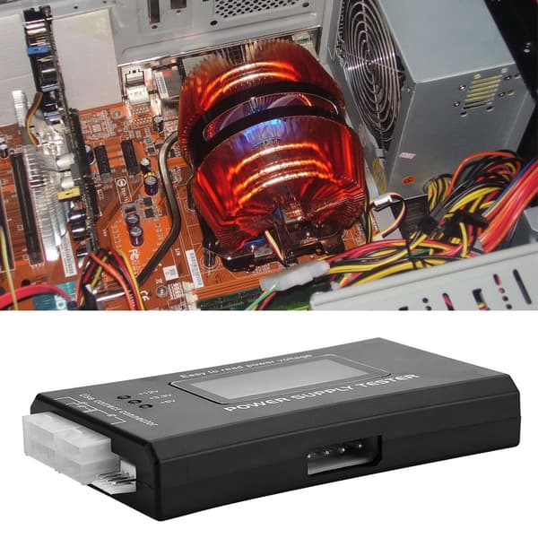 Datamaskin PC 20/24 Pin LCD Strømforsyningstester ATX BTX ITX Plastskall