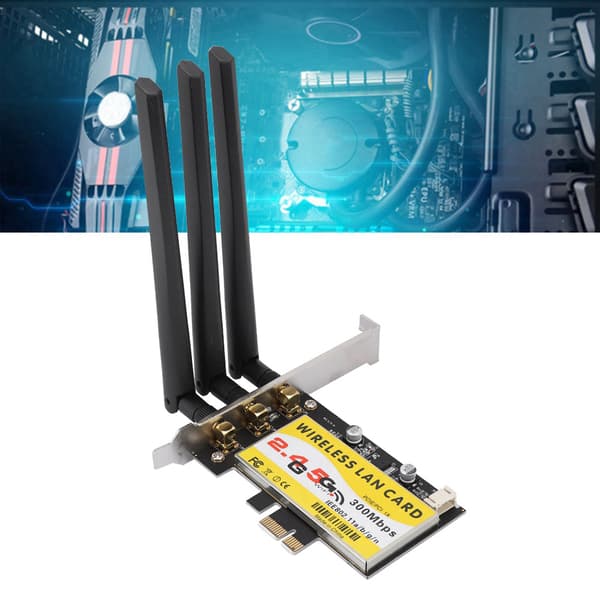 PCI-E Desktop Netværkskort 450Mbps Dual Band Gigabit Ethernet Til Intel 6300AGN
