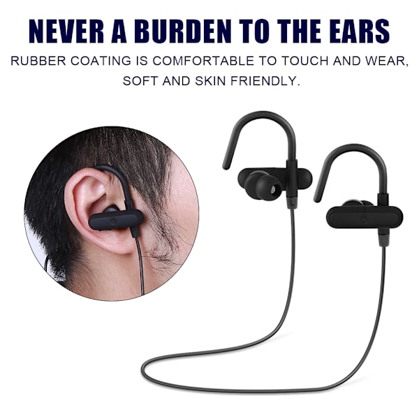 Trådløse Bluetooth Stereo Hovedtelefoner Øre Hock Sports Hovedtelefoner HD Smart Touch Headset til Iphone