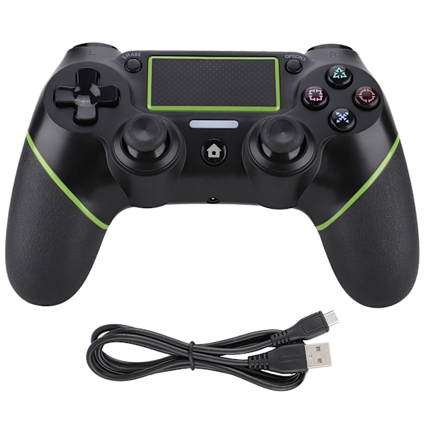 PS4-3 Langaton peliohjain Peliohjain Joy Con Kahva Joypad(Musta Vihreä)