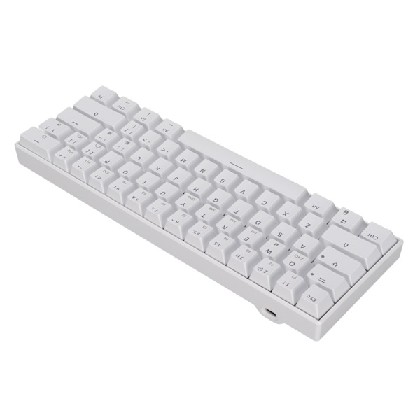 READSON Mekanisk tangentbord 61 tangenter 3 lägen Kompakt ergonomisk layout Spel tangentbord för arbete Studie Spel Svart axelkropp