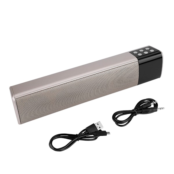 HiFi Surroundljud Bluetooth Soundbar FM-radio TF-musik Soundbar med subwoofer - Guld