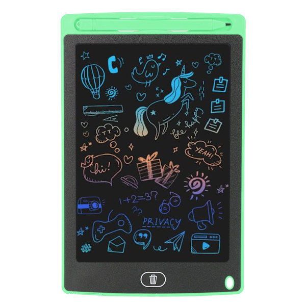 8,5 tommer skrivetablet LCD farverig tegnetablet Pad børn farverig doodle board legetøj til 1 til 10 år gamle piger drenge grøn