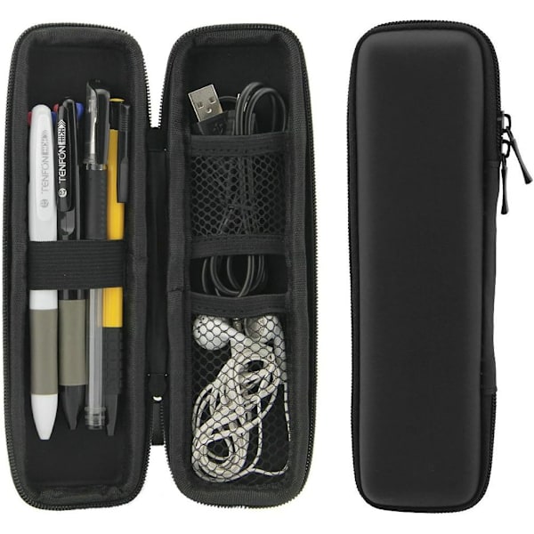 Svart EVA hårt skal stylus pennfodral skydd bärbar väska förvaringsbehållare lämplig för reservoarpenna kulspetspenna stylus Apple Pencil USB