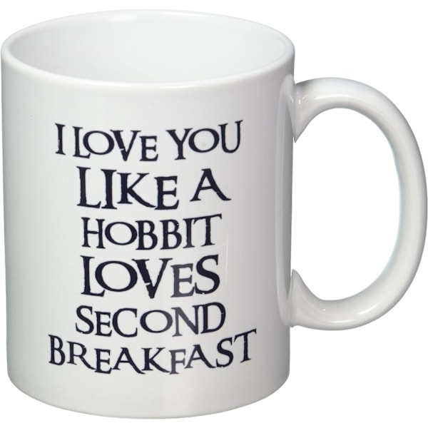 Jeg elsker dig som en Hobbit elsker anden morgenmad 11 ounce kaffekrus Willcallyou