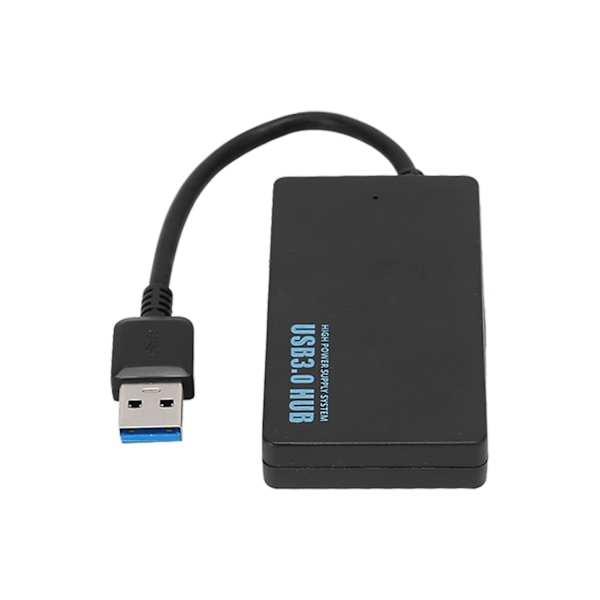 USB3.0 Hub 4 porte God varmeafledning 5 Gbps højhastighedsoverførsel USB3.0 Splitter Dockingstation Sort