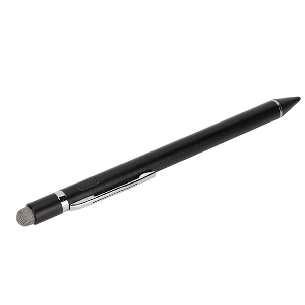Aktiv stylus pen 5V 0.2A Slank stilful aluminiumlegering bærbar kapacitiv stylus pen med fin spids til mobiltelefon tablet sort