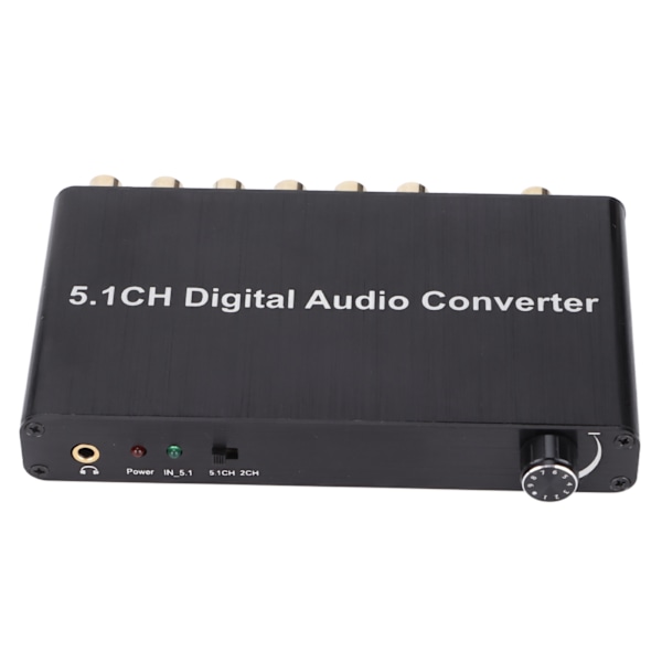 AY77 5.1CH DAC-konverter Audiodekoder Digital optisk koaksial for Toslink til RCA 3,5 mm Jack for Xbox for PS4 for TV