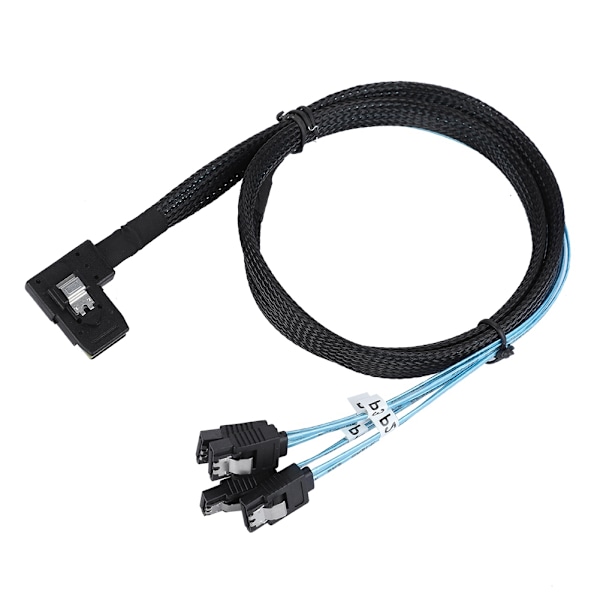 Cabledeconn MINI SAS 36P litteä kyynärpää kulmassa 90 astetta 4*SATA-palvelimen siirtokaapeli