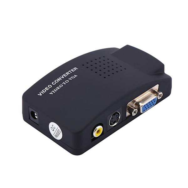 AV-video till VGA TV CCTV RCA komposit S-video-omvandlaradapter