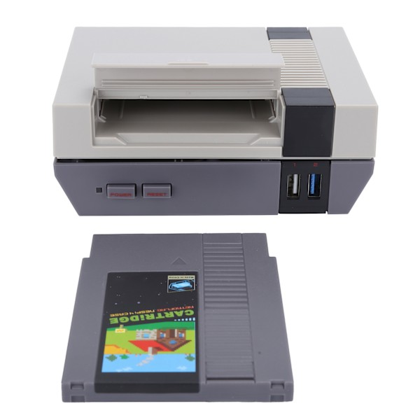 Vintage-pelikonsolin kotelo Raspberry Pi 4B:lle Sammutus Nollaus Käytä SSD-koteloa 100-240VUS-pistoke