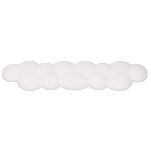 Cloud Keyboard Wrist Rest Glat PU Læder Keyboard Palm Rest Skid Resistent Ergonomisk Håndledsstøtte til Gaming Typing Hvid