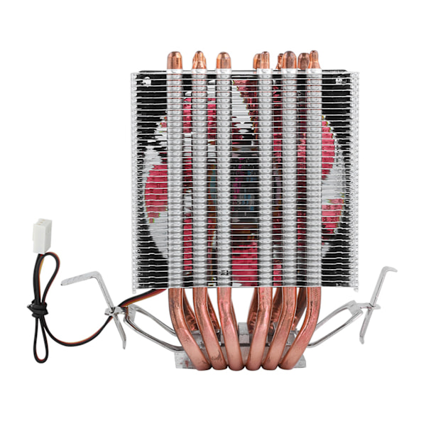 Dator CPU-fläktar Kylare Kylfläns 6 Värmeledningar För Intel Lag1156/1155/1150/775 Röd