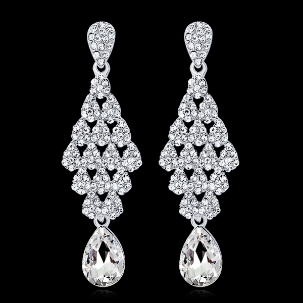 BA098-A 1 par fasjonable lange anheng rhinestone dekorasjon øredobber kvinner smykker gave