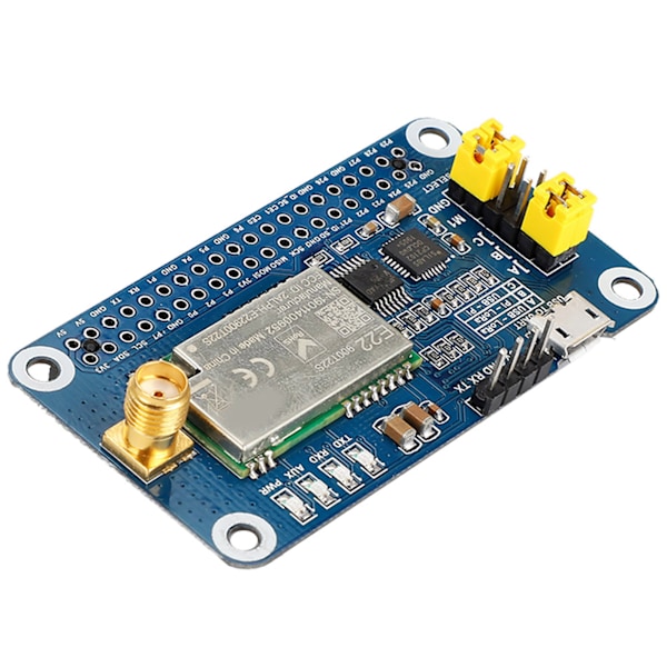 SX1262 915MHz for LoRa HAT USB til UART-brikke 4 LED-indikatorer Utvidelseskort for Raspberry Pi