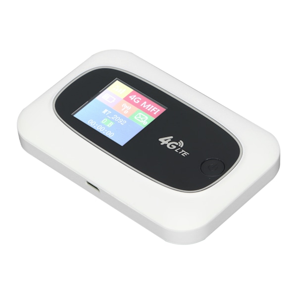 4G WiFi Hotspot Reise-Router LED-Display-Bildschirm Wireless-Router mit SIM-Kartensteckplatz für Smartphone Laptop Weiß