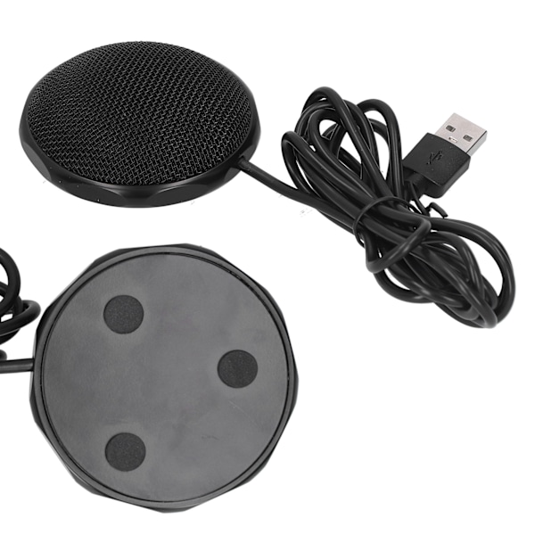 USB Omnidireksjonell Kondensatormikrofon 360 Graders Pickup Desktop Mic for Møte Business Conference