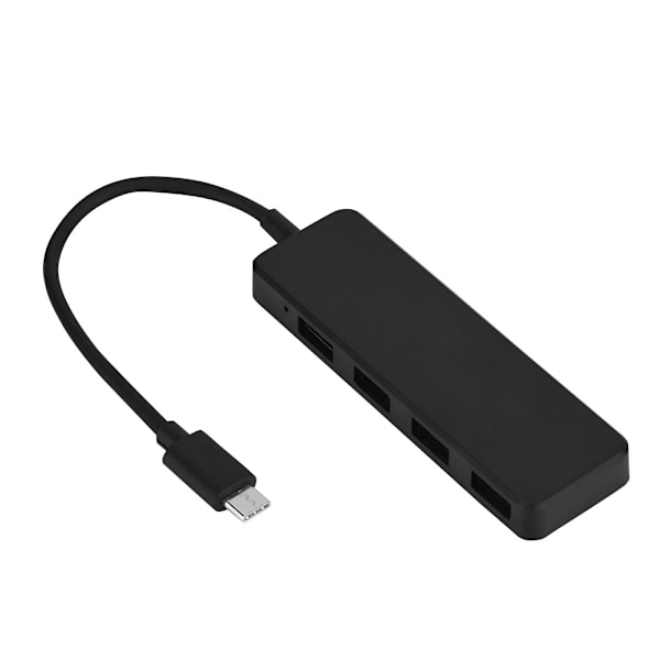 4 porte USB HUB Type-c til USB3.0 Super Speed Adapter til PC Laptop Sort