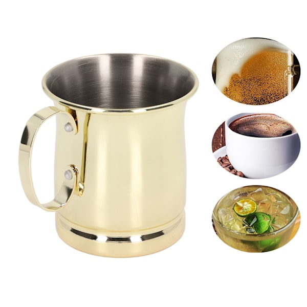 400 ml rustfrit rustfrit cocktailkrus i rustfrit stål til barudstyr til hjemmet, kontoret og skolen Gold