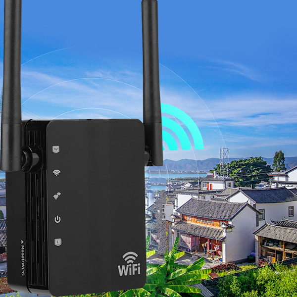 Dual Network Port 300M Repeater WiFi Extender Trådløs Signalforsterker