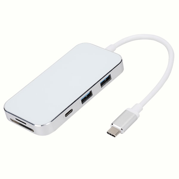 8 i 1 Hub Type C til HDMI(4K/30Hz)+Memory/TF Kort+USB+3,5mm Lyd Jack+PD Dockingstation