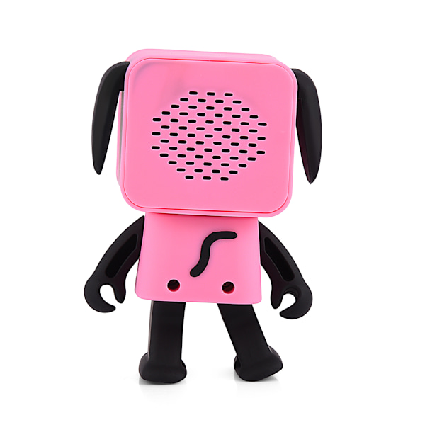 Bærbar dansende robot Bluetooth 4.1 trådløs højttaler stereo bas HiFi musikafspiller pink