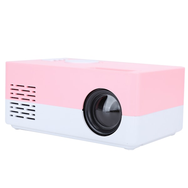 1080p Høydefinisjon LED Bærbar Projektor Smart Hjemmekino Hvit Rosa 100‑240VEU Plugg