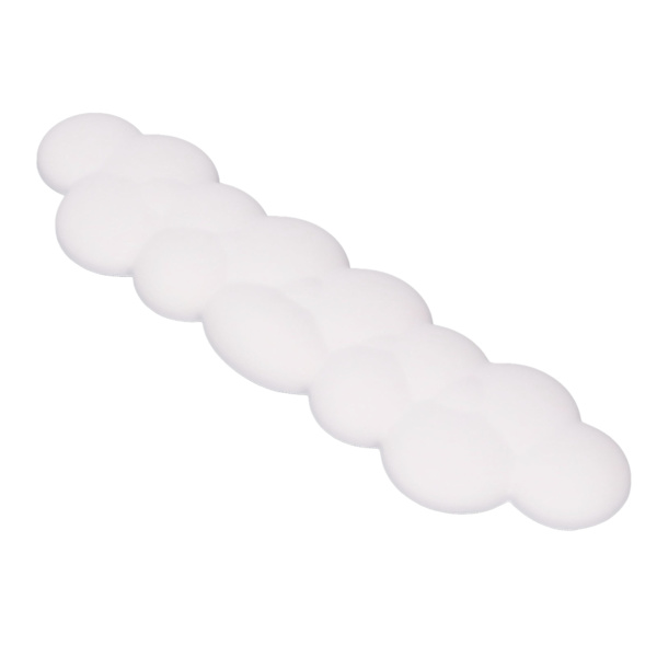 Cloud Keyboard Wrist Rest Glat PU Læder Keyboard Palm Rest Skid Resistent Ergonomisk Håndledsstøtte til Gaming Typing Hvid