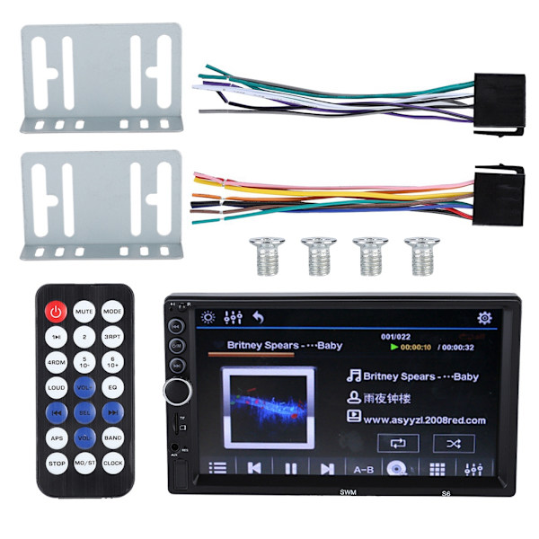 7-tuumainen HD-auton Bluetooth-stereovastaanotin MP5 MP3-soitin kosketusnäytöllä Auton multimediavastaanotin MP5-S6