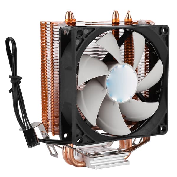 9cm CPU-køler Farverig lys Enkelt ventilator Guld Radiator Varmeafledning