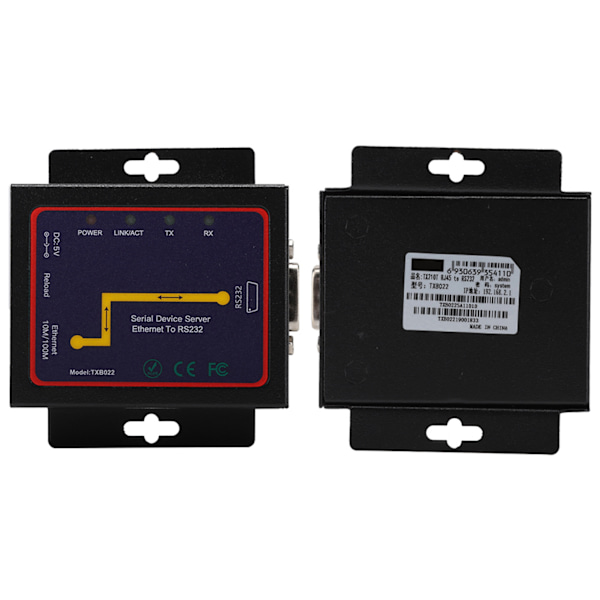 RJ45-RS232-yksittäinen sarjapalvelin PluG in RS-232-TCP/IP-muunnin 100-240V