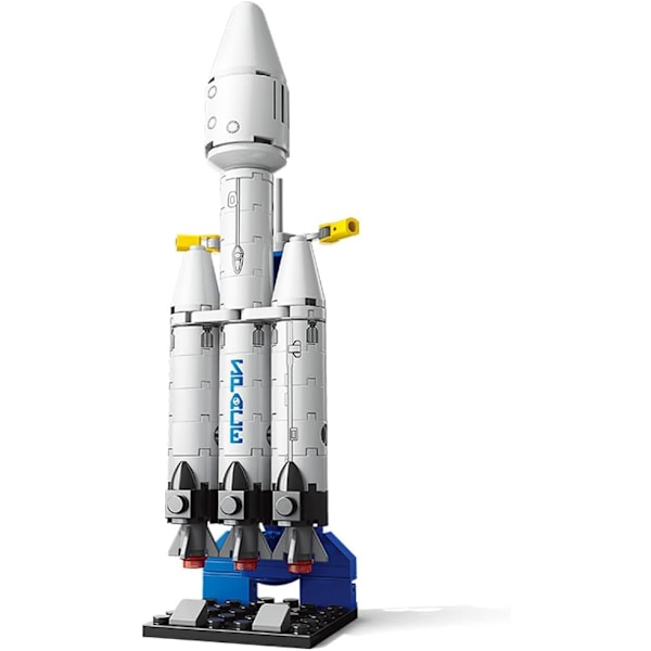 Vilbocr Falcon Heavy rumraket byggeklodser sæt rumkapsel til 4+ år drenge børn gaveidé Super Heavy lanceringskøretøj til børn-69 stk