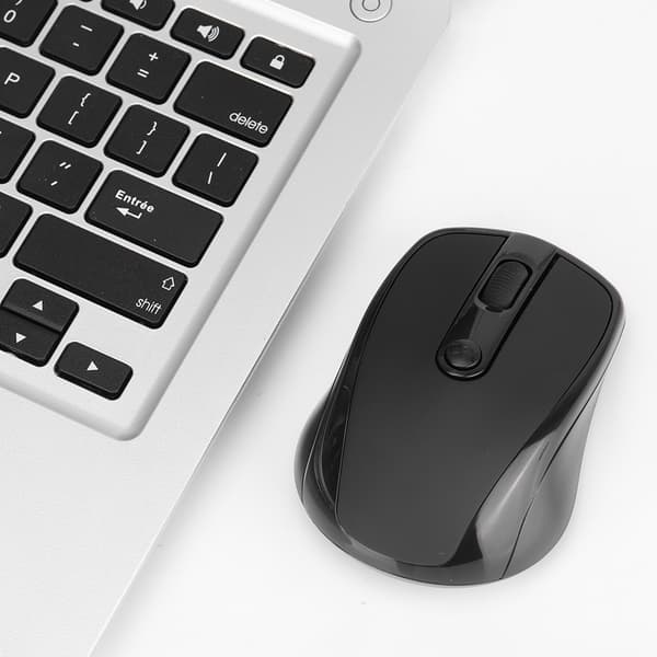 Bærbar sort ABS M3 1500dpi præcis positionering kontor computer trådløs mus