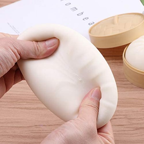 Udpak Steamed Stuffed Bun Squeeze Toy, Slow Rising Bun Squishies Simulation Decompression Toy, til børn og voksne